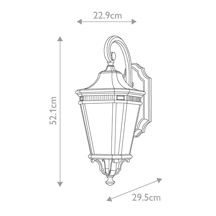 Feiss - Zunanja stenska svetilka COTSWOLD LANE 2xE14/60W/230V IP44 črna