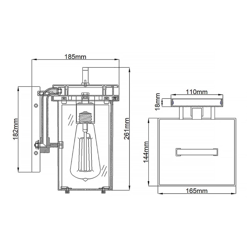 Feiss - Zunanja stenska svetilka GLENVIEW 1xE27/60W/230V IP44 antracit