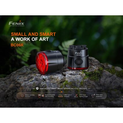 Fenix BC06R - LED Zatemnitvena polnilna luč za kolo LED/USB IP66 90 lm 24,5 h