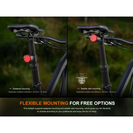 Fenix BC06R - LED Zatemnitvena polnilna luč za kolo LED/USB IP66 90 lm 24,5 h