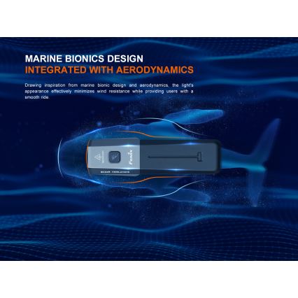 Fenix BC22R - LED zatemnjevalna polnilna kolesarska svetilka LED/USB 3400 mAh IP66 1400 lm 41 h črna