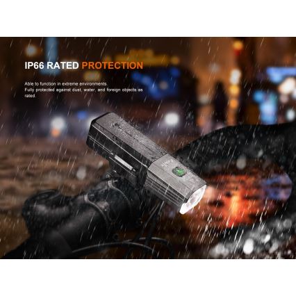 Fenix BC22R - LED zatemnjevalna polnilna kolesarska svetilka LED/USB 3400 mAh IP66 1400 lm 41 h črna
