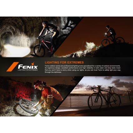 Fenix BC22R - LED zatemnjevalna polnilna kolesarska svetilka LED/USB 3400 mAh IP66 1400 lm 41 h črna