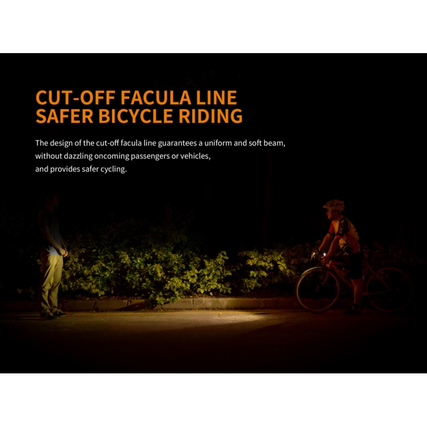 Fenix BC25R - LED Polnilna kolesarska svetilka LED/USB IP66 600 lm 36 ur