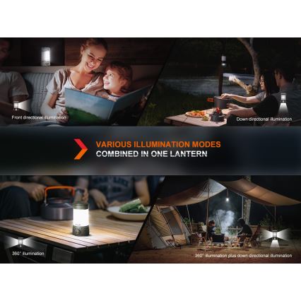 Fenix CL26RPROCAM - LED Zatemnitvena prenosni polnilna svetilka LED/USB IP66 650 lm 408 h 5000 mAh siva
