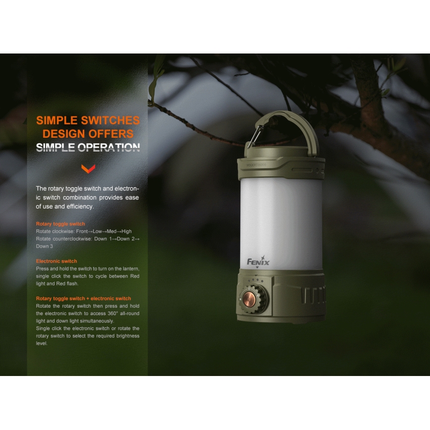 Fenix CL26RPROCAM - LED Zatemnitvena prenosni polnilna svetilka LED/USB IP66 650 lm 408 h 5000 mAh siva