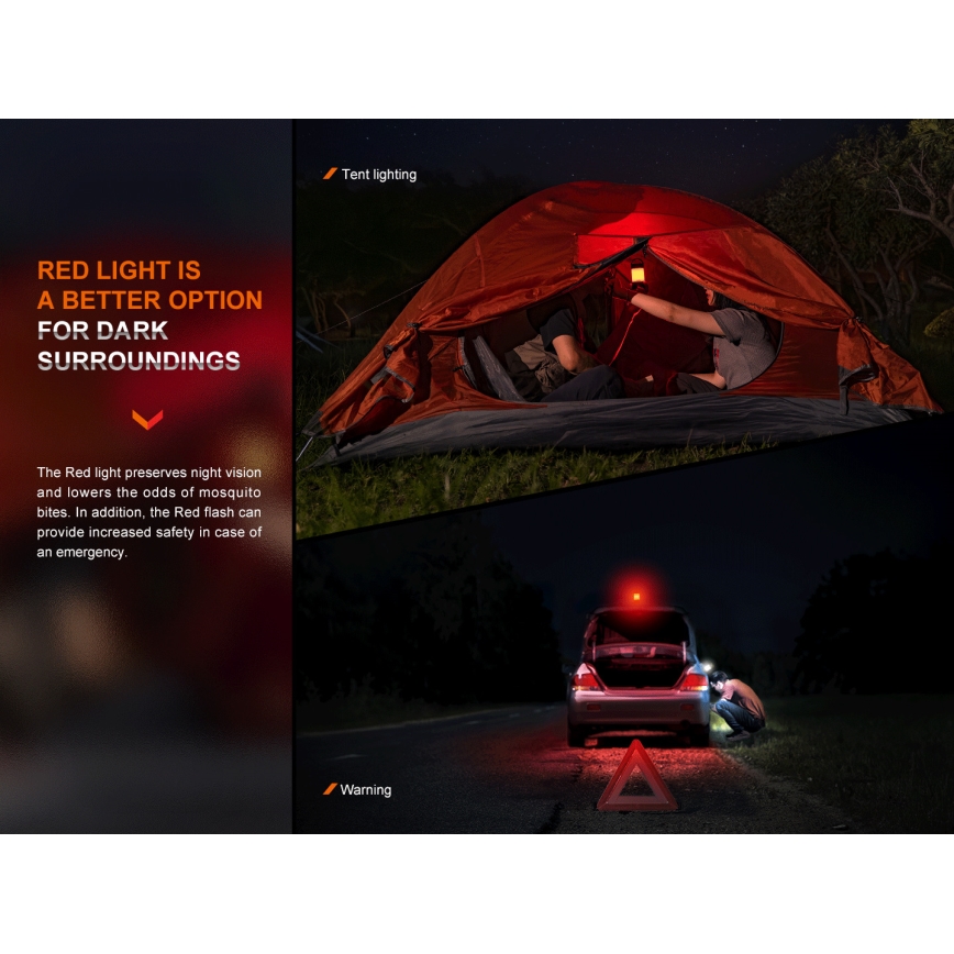 Fenix CL26RPROCAM - LED Zatemnitvena prenosni polnilna svetilka LED/USB IP66 650 lm 408 h 5000 mAh siva
