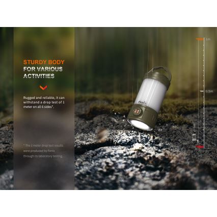Fenix CL26RPROCAM - LED Zatemnitvena prenosni polnilna svetilka LED/USB IP66 650 lm 408 h 5000 mAh siva