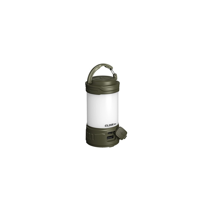 Fenix CL26RPROOLI - LED Zatemnitvena prenosni polnilna svetilka LED/USB IP66 650 sijajni 408 h 5000 mAh zelena