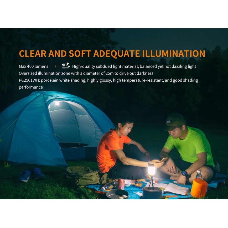 Fenix CL26RRED - LED Zatemnitvena prenosni polnilna svetilka LED/USB/2xCR123A IP66 400 sijajni 400 h 2600 mAh oranžna