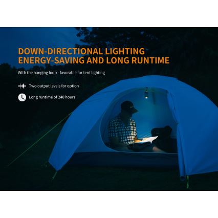 Fenix CL26RRED - LED Zatemnitvena prenosni polnilna svetilka LED/USB/2xCR123A IP66 400 sijajni 400 h 2600 mAh oranžna