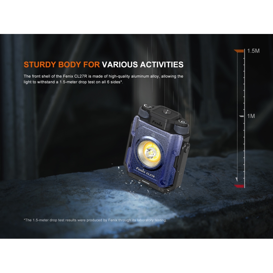 Fenix CL27RGRE - LED Zatemnitvena polnilna svetilkaLED/USB IP66 1600 lm 285 h