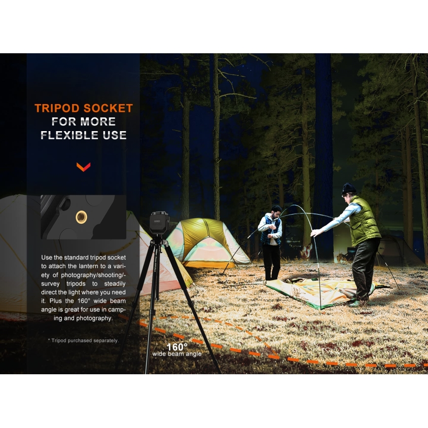 Fenix CL28R - LED Zatemnitvena polnilna reflektor s power bankom LED/USB IP66 2000 sijajni 360 h 10000 mAh