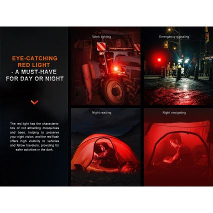 Fenix CL28R - LED Zatemnitvena polnilna reflektor s power bankom LED/USB IP66 2000 sijajni 360 h 10000 mAh