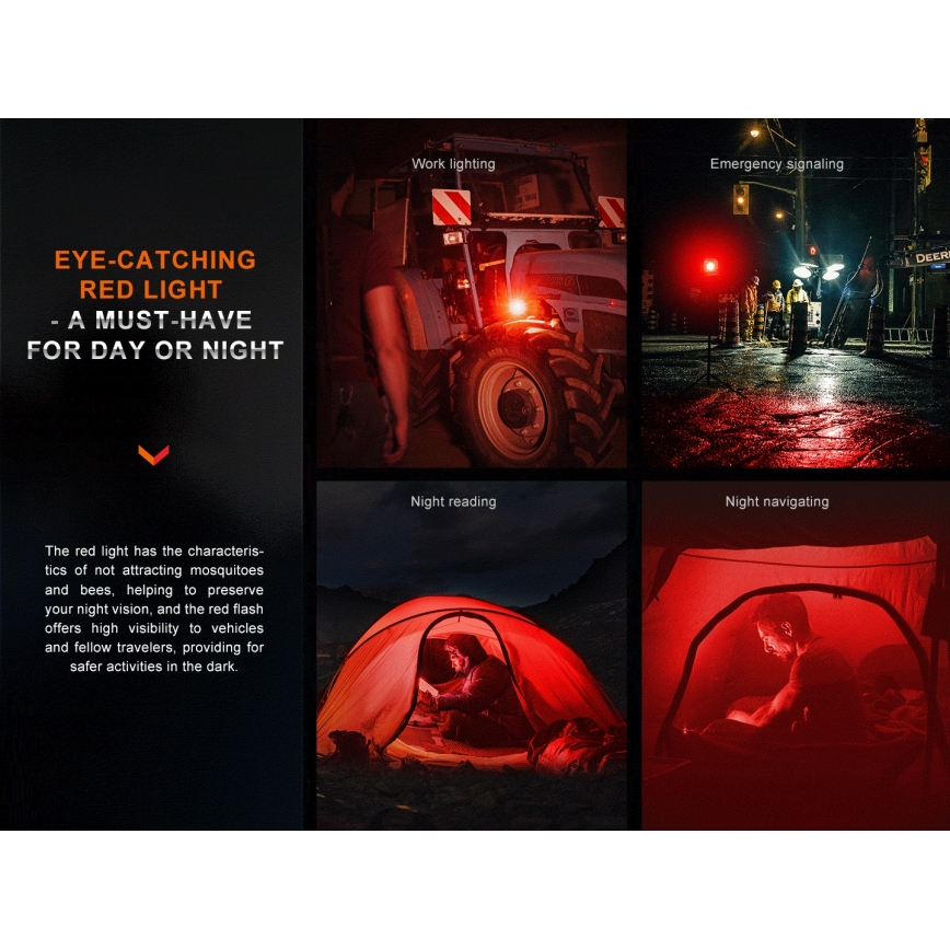 Fenix CL28R - LED Zatemnitvena polnilna reflektor s power bankom LED/USB IP66 2000 sijajni 360 h 10000 mAh