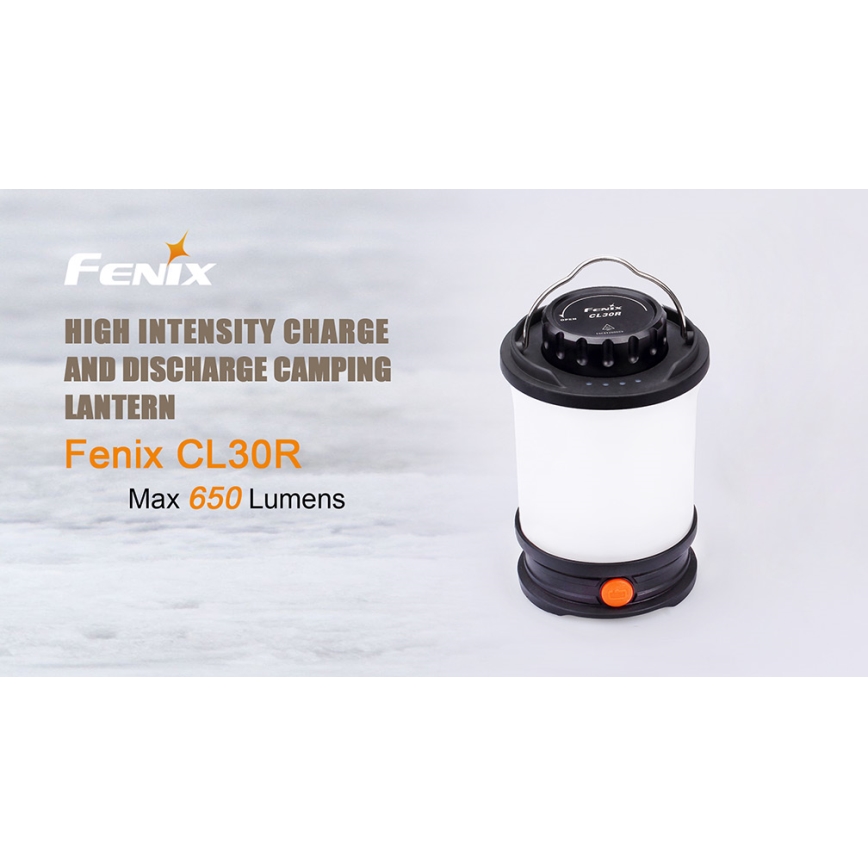 Fenix CL30R - LED Prenosna polnilna svetilka LED/USB/6xCR123A IPX7 650 lm 300 h 2600 mAh