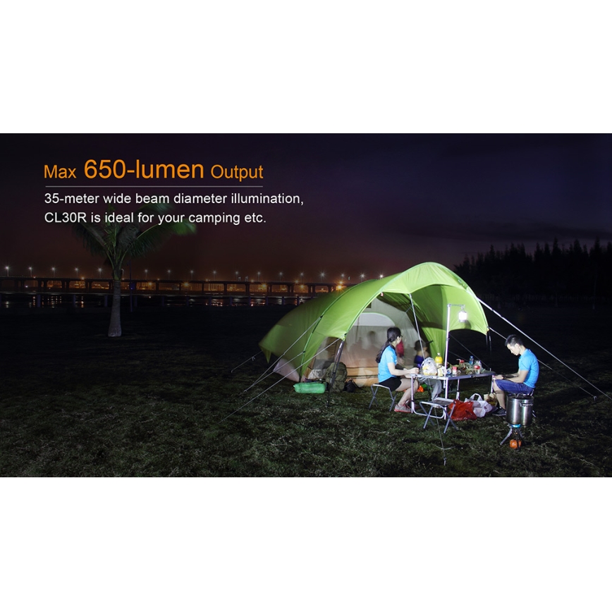 Fenix CL30R - LED Prenosna polnilna svetilka LED/USB/6xCR123A IPX7 650 lm 300 h 2600 mAh