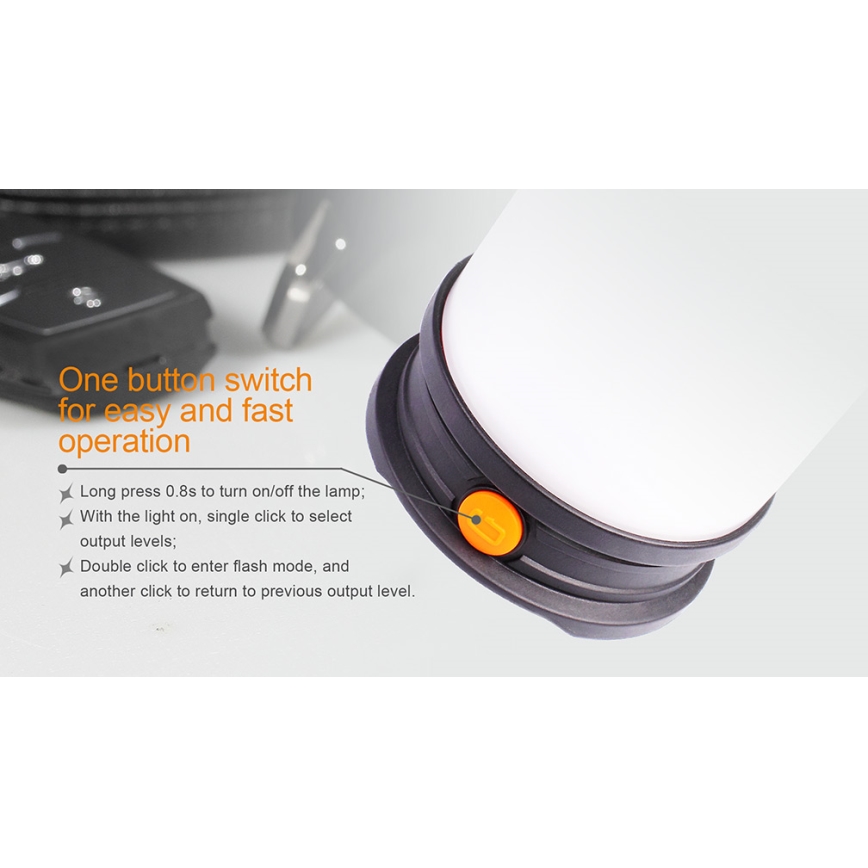 Fenix CL30R - LED Prenosna polnilna svetilka LED/USB/6xCR123A IPX7 650 lm 300 h 2600 mAh