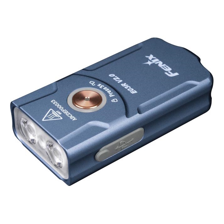 Fenix E03RV20BLU - LED Polnilna baterijska svetilka LED/USB IP66 500 lm 30 h 400 mAh
