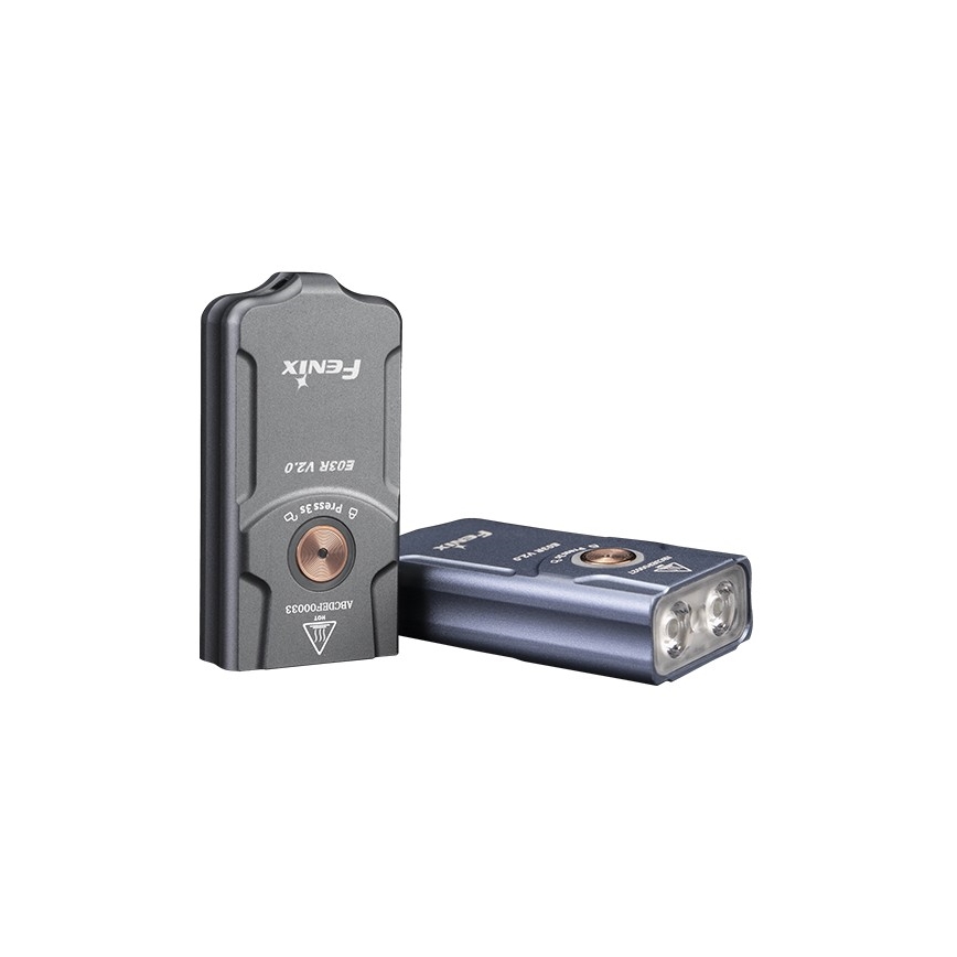 Fenix E03RV20GREY - LED Polnilna baterijska svetilka LED/USB IP66 500 sijajni 30 h 400 mAh