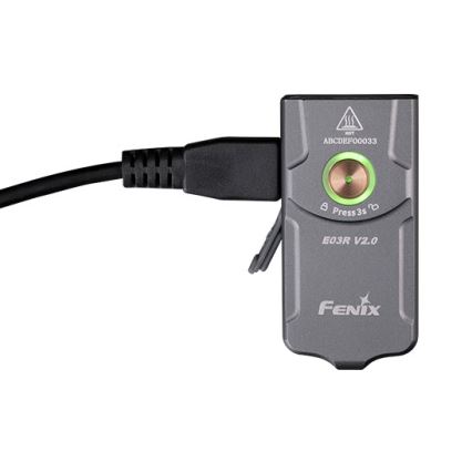 Fenix E03RV20GREY - LED Polnilna baterijska svetilka LED/USB IP66 500 sijajni 30 h 400 mAh