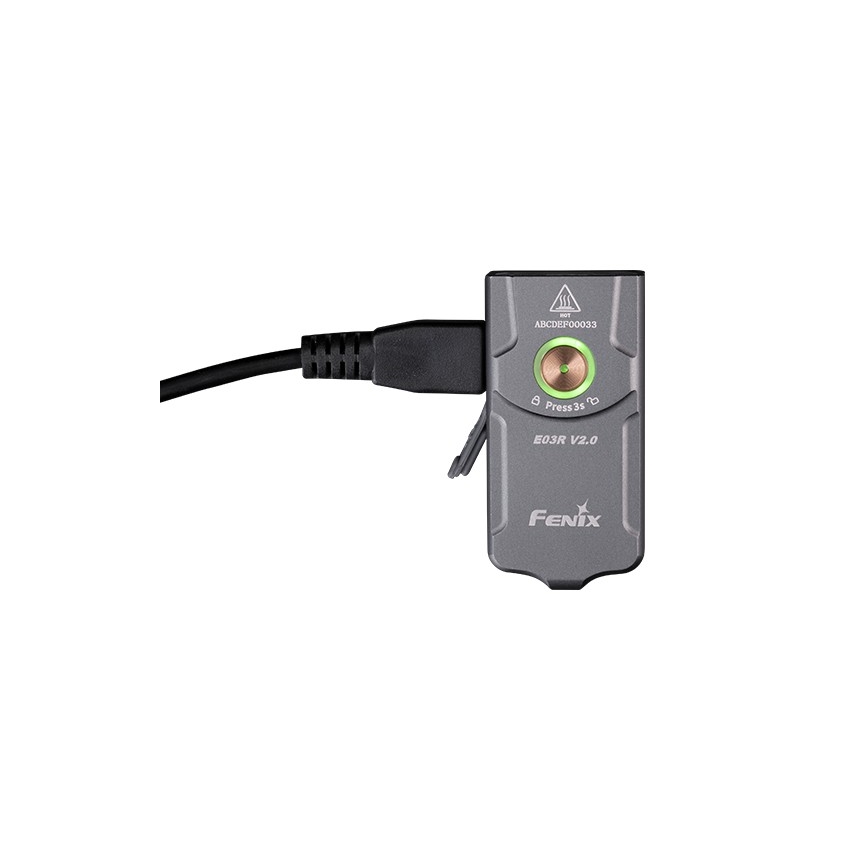 Fenix E03RV20GREY - LED Polnilna baterijska svetilka LED/USB IP66 500 sijajni 30 h 400 mAh