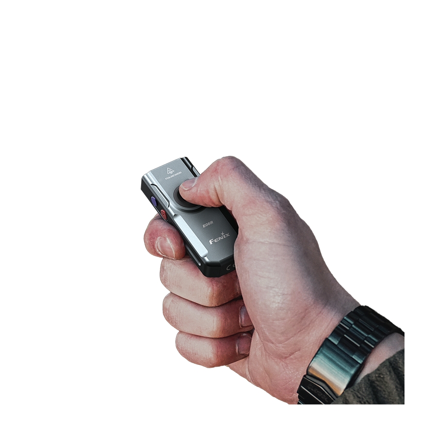 Fenix E06RGRY - LED Zatemnitvena polnilna svetilka UV LED/USB IP66 700 sijajni 60 h 750 mAh siva
