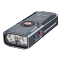 Fenix E06RGRY - LED Zatemnitvena polnilna svetilka UV LED/USB IP66 700 sijajni 60 h 750 mAh siva