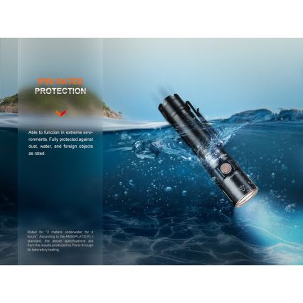 Fenix E28RV20 - LED Zatemnitvena polnilna svetilka LED/USB/2xCR123A IP68 1700 sijajni 260 h 3400 mAh