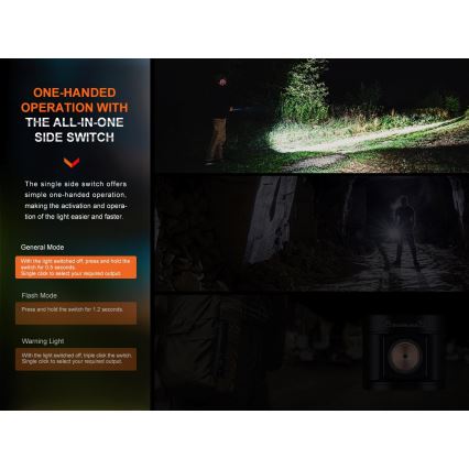 Fenix E28RV20 - LED Zatemnitvena polnilna svetilka LED/USB/2xCR123A IP68 1700 sijajni 260 h 3400 mAh