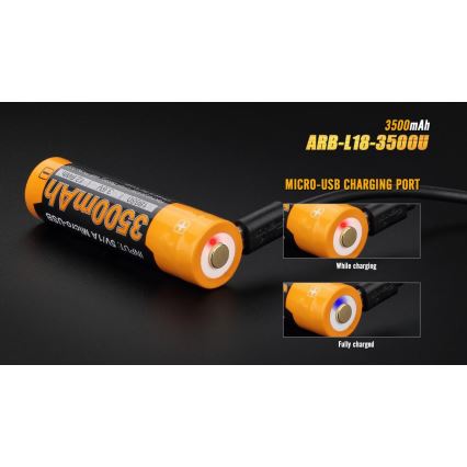 Fenix FE18650LI35USB - 1 kom. Napolnitvena baterija USB/3,6V 3500 mAh