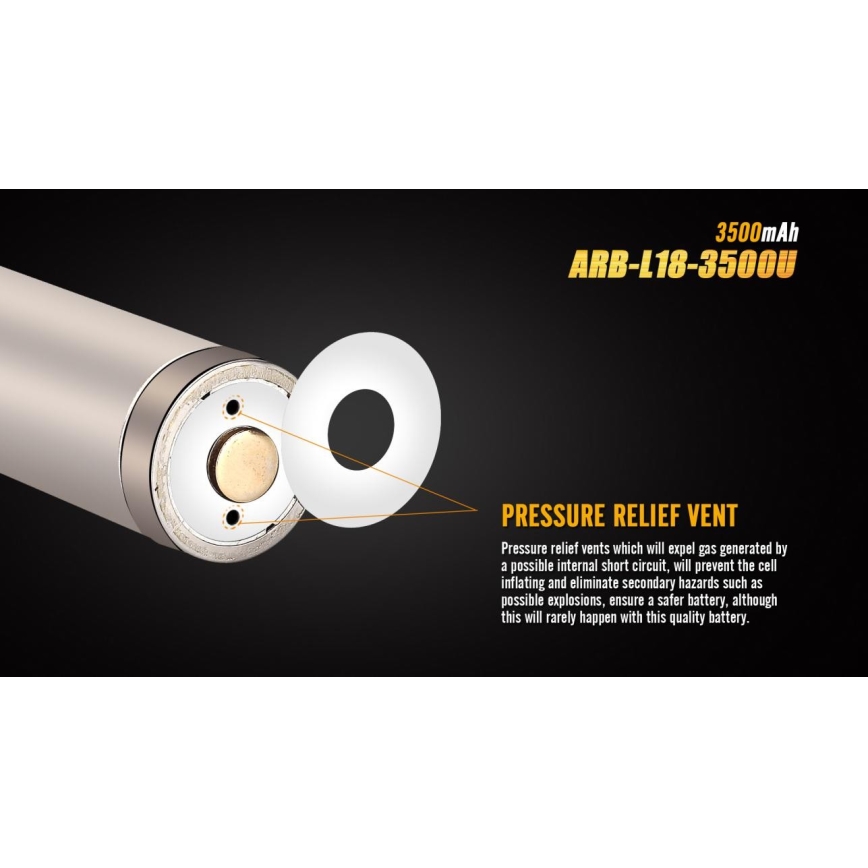 Fenix FE18650LI35USB - 1 kom. Napolnitvena baterija USB/3,6V 3500 mAh