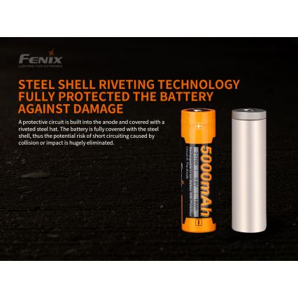 Fenix FE21700V20 - 1 kos Polnilna baterija 21700/3,6V 5000 mAh