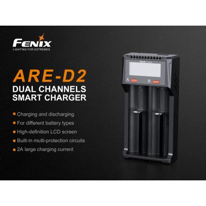 Fenix FENARED2 - Polnilec baterij 2xLi-ion/AAA/AA/C 5V