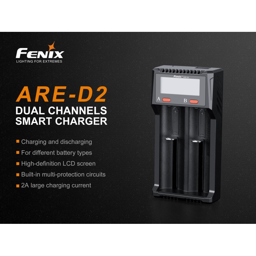 Fenix FENARED2 - Polnilec baterij 2xLi-ion/AAA/AA/C 5V