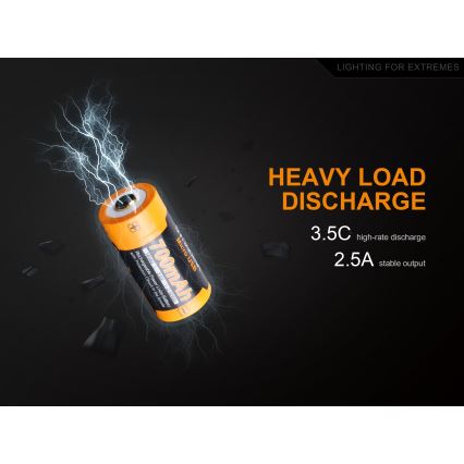Fenix FERCR123ALIIONUP - 1 kos Polnilna Li-ion baterija USB/3,6V 700 mAh