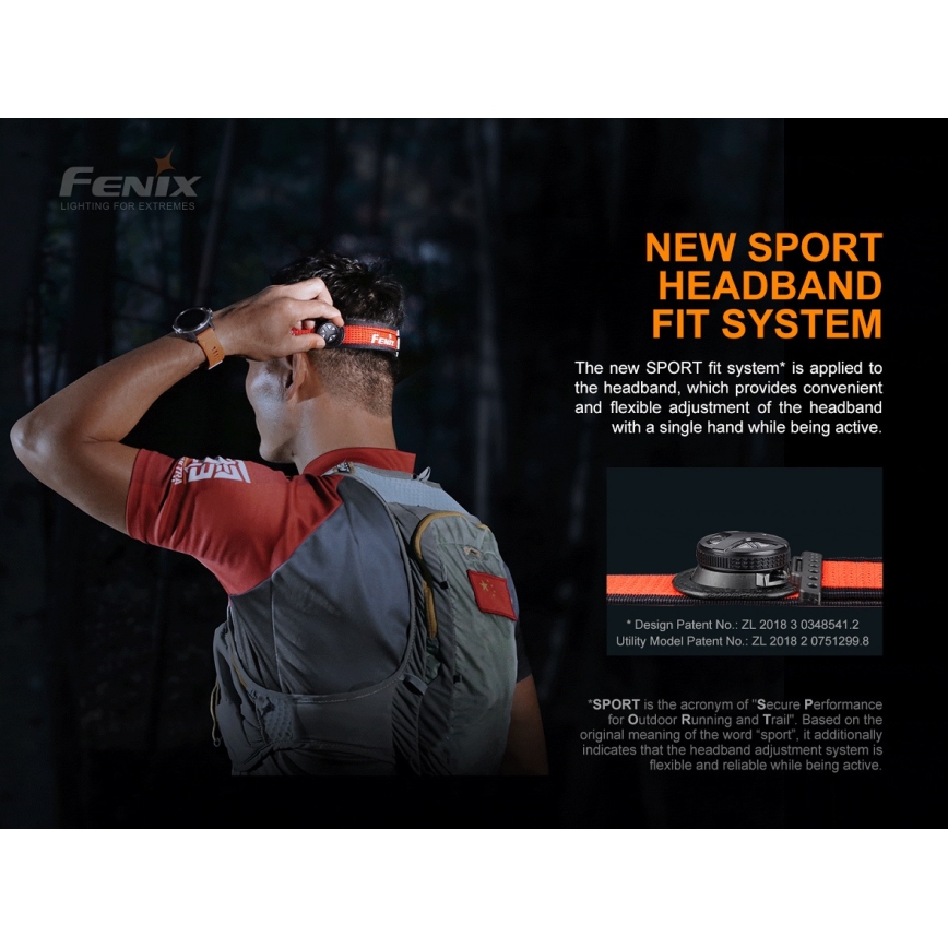 Fenix HL18RTRAIL - Polnilna LED naglavna svetilka LED/3xAAA IP66 500 lm 300 ur