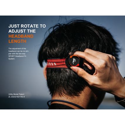 Fenix HL18RTV20BLC - LED Zatemnitvena polnilna naglavna svetilka LED/USB/3xAAA IP66 800 lm 160 h 1900 mAh črna/oranžna