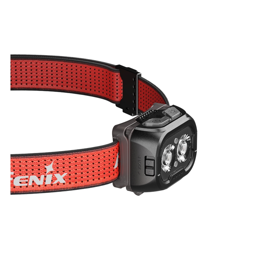 Fenix HL18RTV20BLC - LED Zatemnitvena polnilna naglavna svetilka LED/USB/3xAAA IP66 800 lm 160 h 1900 mAh črna/oranžna