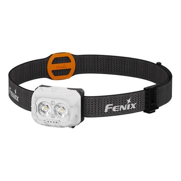 Fenix HL18RTV20WHT - LED Zatemnitvena polnilna naglavna svetilka LED/USB IP66 800 sijajni 160 h bela/črna