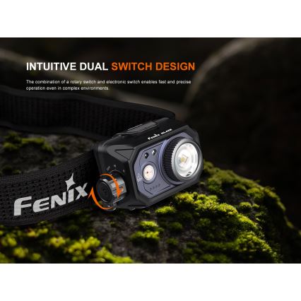 Fenix HL45R - LED Zatemnitvena polnilna naglavna svetilka LED/USB IP66 1000 sijajni 240 h črna