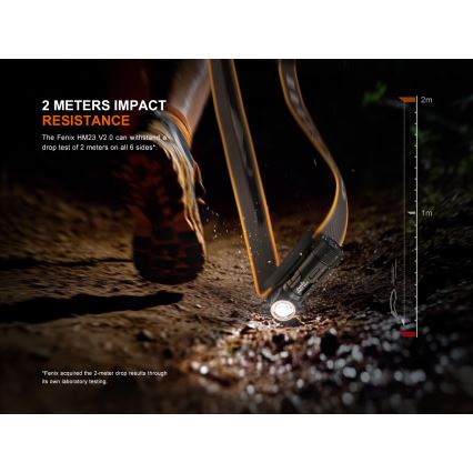 Fenix HM23V20 - LED Zatemnitvena naglavna svetilka LED/1xAA IP68 300 lm 100 h