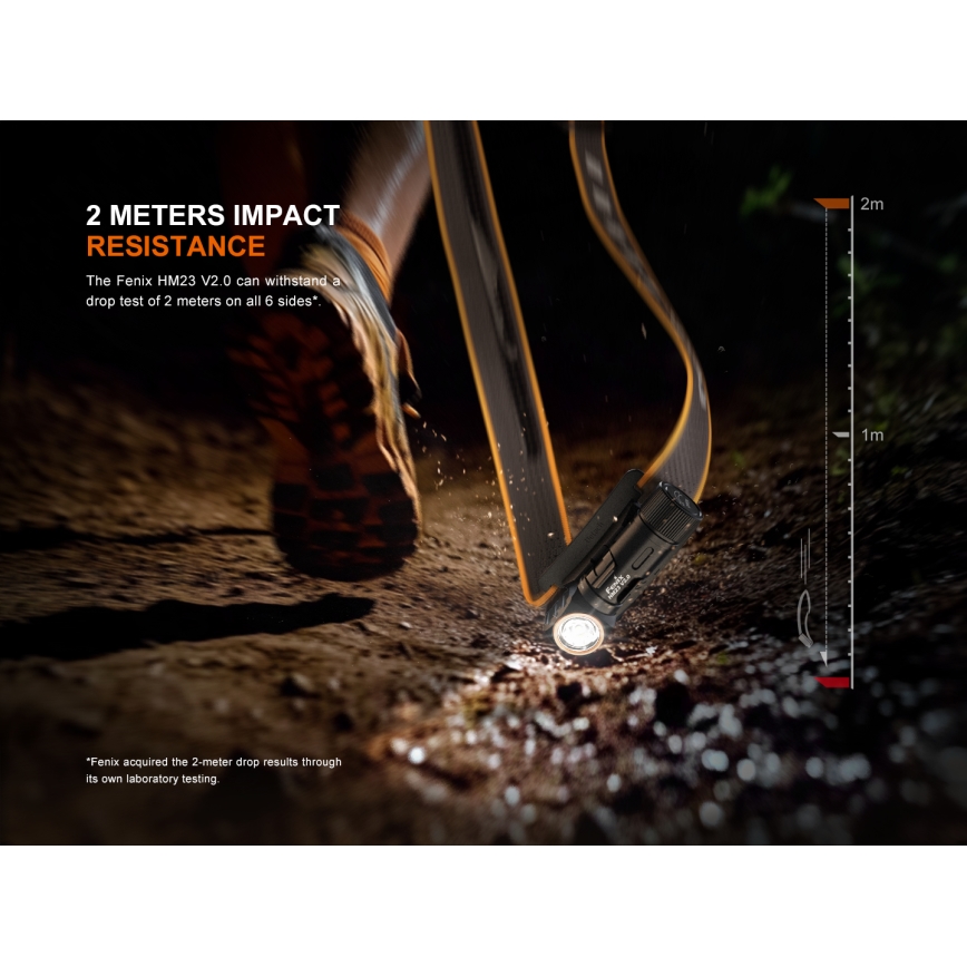 Fenix HM23V20 - LED Zatemnitvena naglavna svetilka LED/1xAA IP68 300 lm 100 h