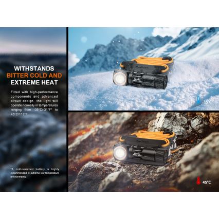Fenix HM23V20 - LED Zatemnitvena naglavna svetilka LED/1xAA IP68 300 lm 100 h