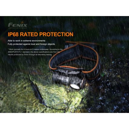 Fenix HM50RV20 - LED Polnilna naglavna svetilka 3xLED/USB/1xCR123A IP68 700 sijajni 120 h 700 mAh