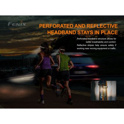 Fenix HM51RV20 - LED Polnilna naglavna svetilka 3xLED/1xCR123A/USB IP68 700 sijajni 120 h 700 m