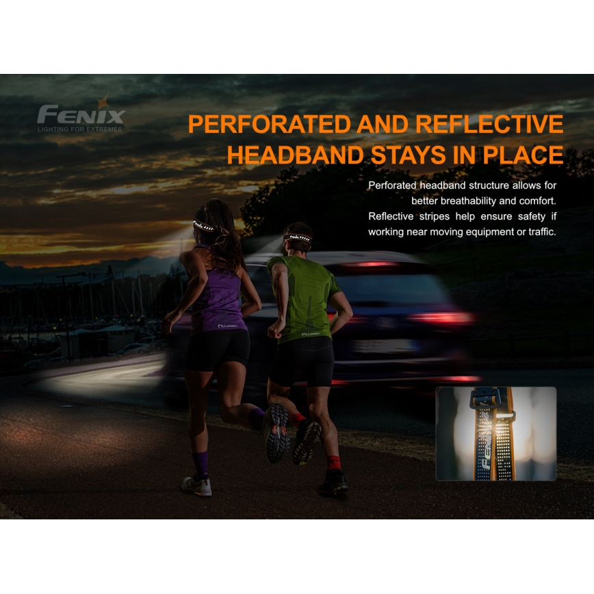 Fenix HM51RV20 - LED Polnilna naglavna svetilka 3xLED/1xCR123A/USB IP68 700 sijajni 120 h 700 m