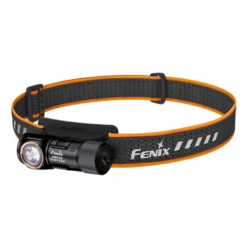 Fenix HM51RV30 - LED polnilna čelna svetilka s funkcijo zatemnjevanja LED/USB/1xCR123A 950 mAh IP68 860 lm 125 h oranžna