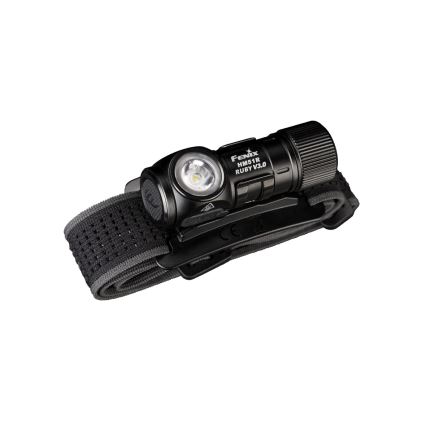 Fenix HM51RV3ABL - LED polnilna čelna svetilka z nastavljivo svetlostjo LED/USB/1xCR123A 950 mAh IP68 860 lm 125 h črna