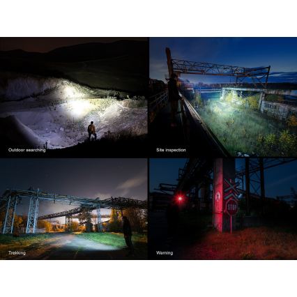 Fenix HM61RV30 - LED Zatemnjevalna polnilna čelovka LED/USB/1xCR123A 4000 mAh IP68 1800 lm 400 h črna
